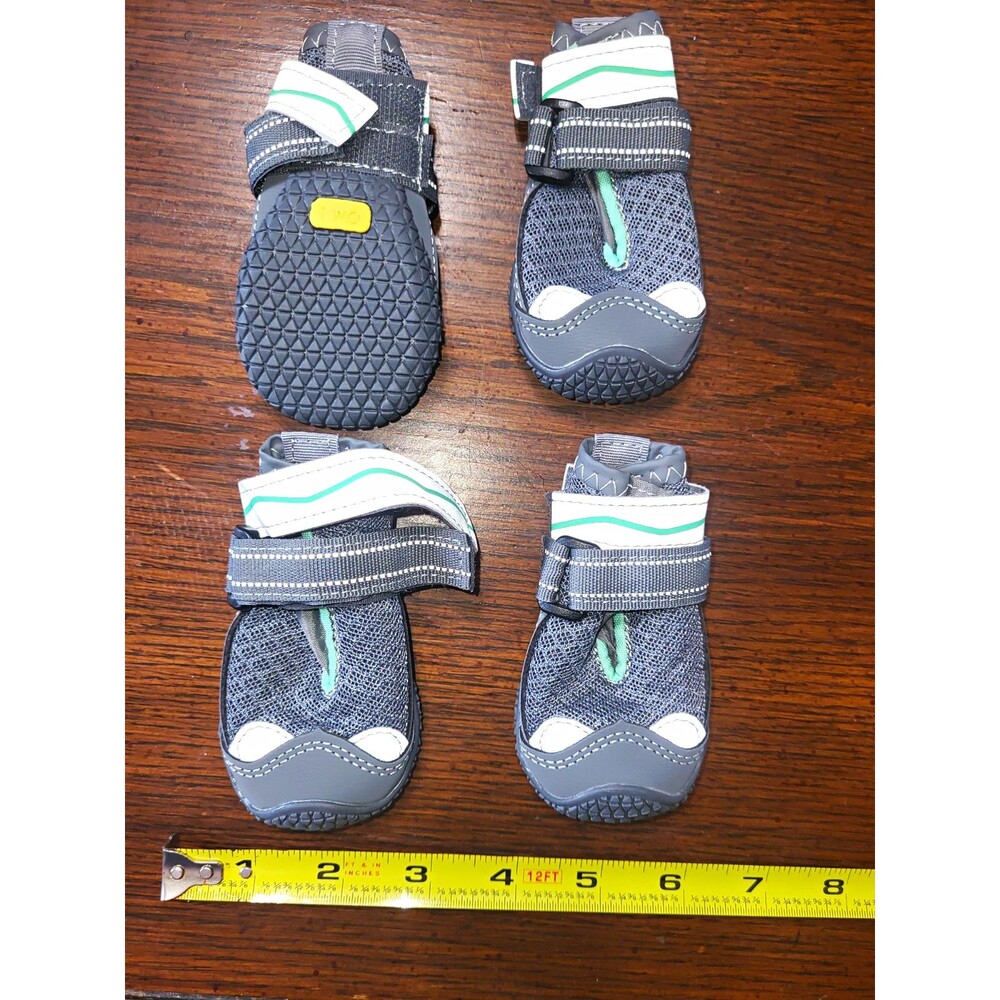 New SlowTon Dog Shoes Size 2 Gray 4-Pack Paw Protectors NWT